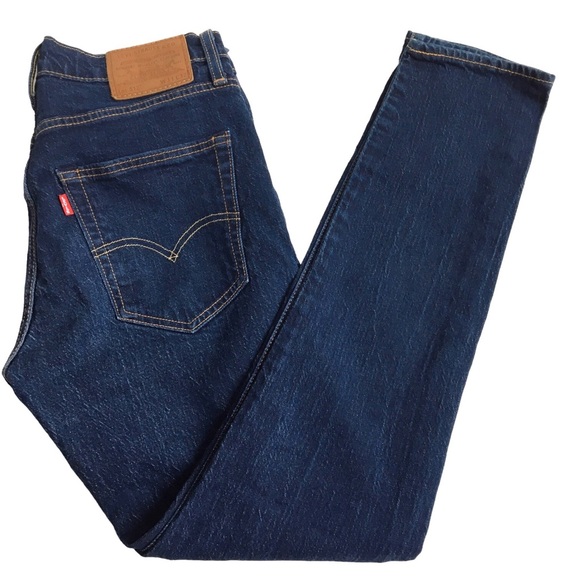 Levi’s 512 Premium Dark Wash Blue Denim Jeans Size 31 - Picture 1 of 17